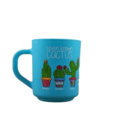 Wholesale Cactus Themed Myros Painted Glass Mug