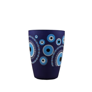 Wholesale Nazar Themed Oval Glass Mug 27 Cl - Standart - 2