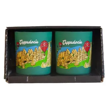 Wholesale Cappadocia Themed Glass Mug Set of 2