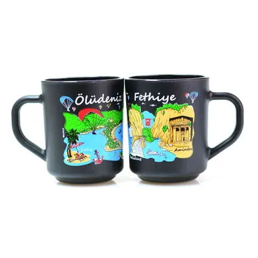 Wholesale Fethiye Themed Glass Mug Set of 2 - 6