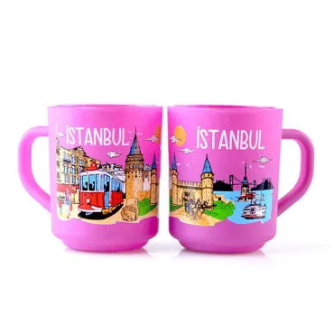 Istanbul Themed Dual Glass Mug Set - 6