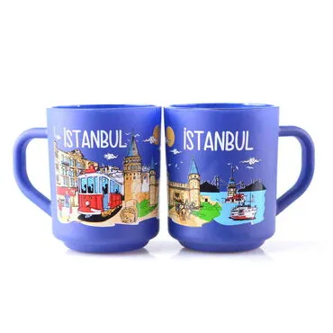 Istanbul Themed Dual Glass Mug Set - 8