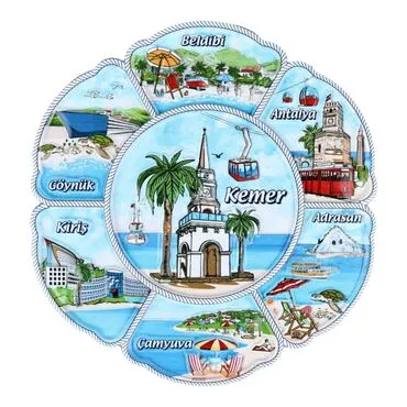 Wholesale 20 Cm Kemer Polyester Plate - Standart - 3
