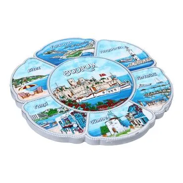 Wholesale 20 cm Bodrum Polyester Plate - Standart - 2