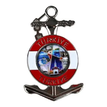 Wholesale Türkiye Themed Metal Myros Anchor Refrigerator Magnet
