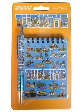 Wholesale Türkiye Themed Notebook and Push Ballpoint Pen Set