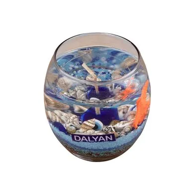 Wholesale Dalyan Themed Myros Glass Dome Clear Candle - Standart - 2