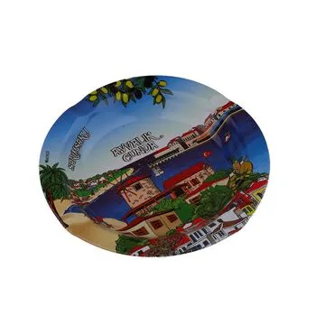Wholesale Ayvalık Themed Metal Ashtray 115mm