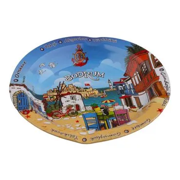Wholesale Bodrum Themed Metal Ashtray 115mm