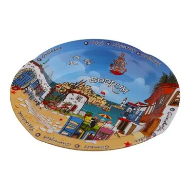 Wholesale Bodrum Themed Metal Ashtray 115mm - Standart - 2