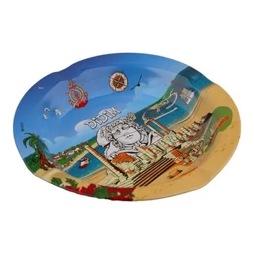 Wholesale Didim Themed Metal Ashtray 115mm - Standart - 2