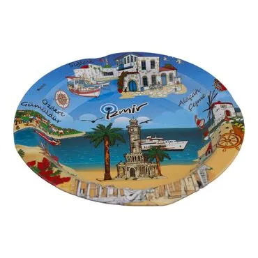 Wholesale İzmir Themed Metal Ashtray 115mm