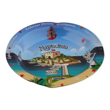 Wholesale Kuşadası Themed Metal Ashtray 115mm