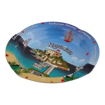 Wholesale Kuşadası Themed Metal Ashtray 115mm - Standart - 2