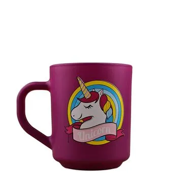 Wholesale Unicorn Themed Myros Painted Glass Mug