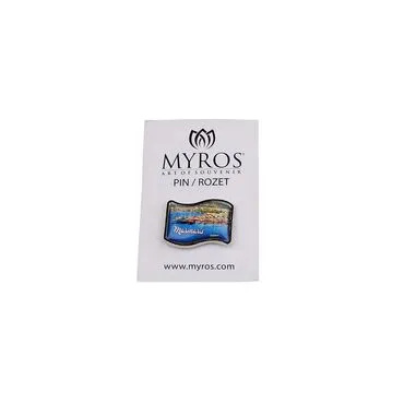 Wholesale Marmaris Themed Myros Flag Pin 25*20 mm