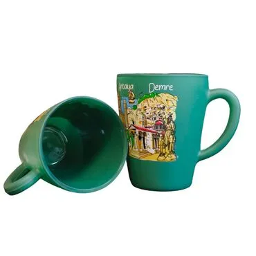 Wholesale Antalya Themed Oval Glass Mug 27 Cl - Standart - 2