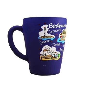 Wholesale Bodrum Themed Oval Glass Mug 27 Cl