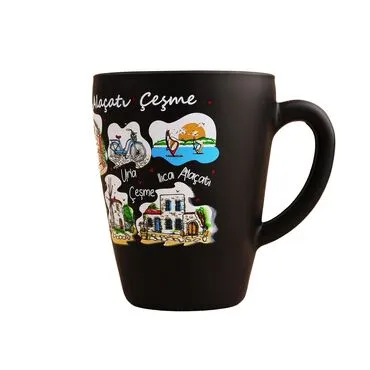 Wholesale Çeşme Themed Oval Glass Mug 27 Cl - 3