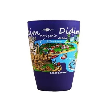 Wholesale Didim Themed Oval Glass Mug 27 Cl - 2