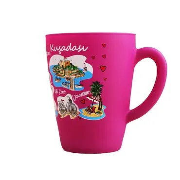 Toptan Kuşadası Temalı Oval Cam Kupa 27 Cl - 3