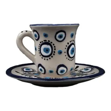 Wholesale Nazar 6 Piece Coffee Set - Standart - 6