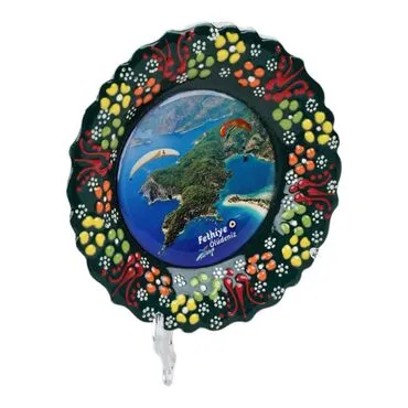 Toptan Fethiye Temalı Myros 18 Cm Resi̇m Tabak  - 6