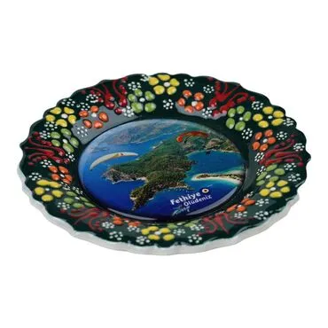 Wholesale Fethiye Themed Myros 25 cm Decorative Plate - 5