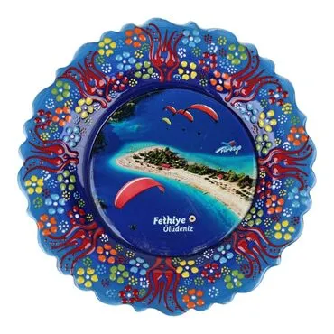 Wholesale Fethiye Themed Myros 25 cm Decorative Plate - 3