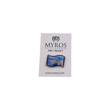Wholesale Marmaris Themed Myros Flag Pin 25*20 mm - 3