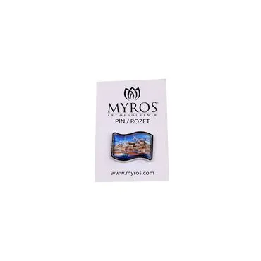 Wholesale Marmaris Themed Myros Flag Pin 25*20 mm - 4