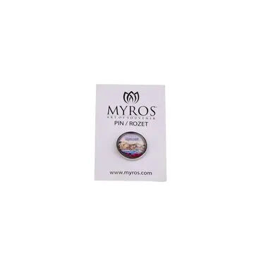 Wholesale Marmaris Themed Myros Round Badge 18 mm - 4