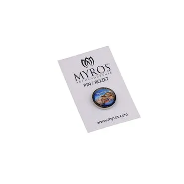 Wholesale Marmaris Themed Myros Round Badge 18 mm - 10