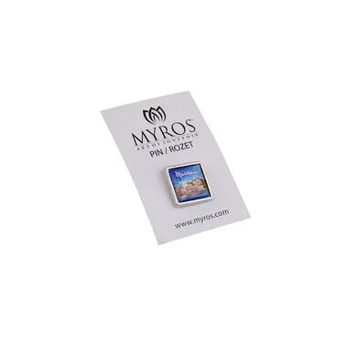 Wholesale Marmaris Themed Myros Square Badge 18x18 mm - 8