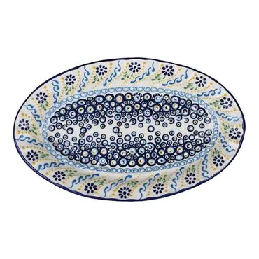 Wholesale Nazar Themed Oval Boat Plate 30x18x4 cm - 3