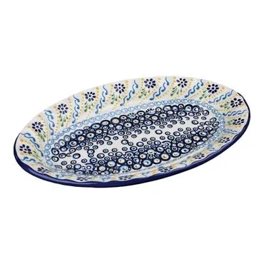 Wholesale Nazar Themed Oval Boat Plate 30x18x4 cm - 6