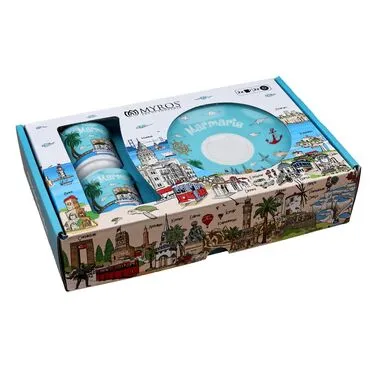 Wholesale Marmaris Themed Printed Porcelain 2 Piece Coffee Set - 8