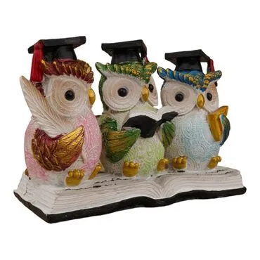 Wholesale Polyester Owl Graduation Figure 15 cm - 5