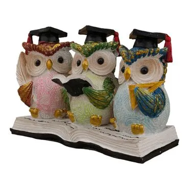 Wholesale Polyester Owl Graduation Figure 15 cm - 7