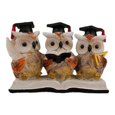 Wholesale Polyester Owl Graduation Figure 15 cm - 3