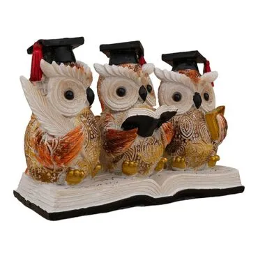 Wholesale Polyester Owl Graduation Figure 15 cm - 6