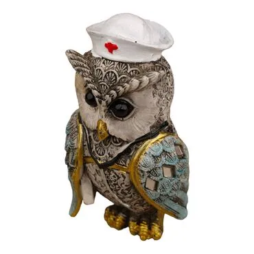 Wholesale Polyester Owl 12 cm Set of 4 - 17