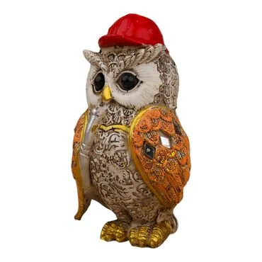 Wholesale Polyester Owl 12 cm Set of 4 - 19