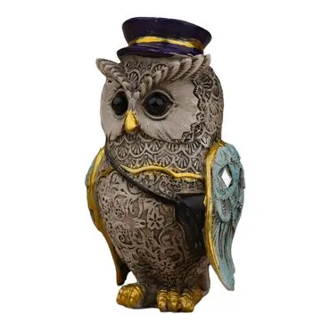 Wholesale Polyester Owl 12 cm Set of 4 - 14