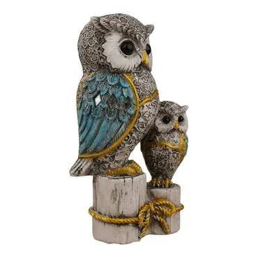 Wholesale Polyester Log Themed Owl Pair 18 cm - 5