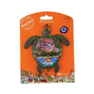 Wholesale Dalyan Themed Myros Packaged UV Printed Wooden Refrigerator Magnet - 2