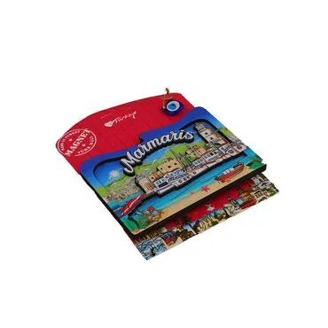 Toptan Marmaris Temalı Myros Kartonetli̇ Uv Ahşap Magnet - 27