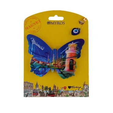 Toptan Marmaris Temalı Myros Kartonetli̇ Uv Ahşap Magnet - 12