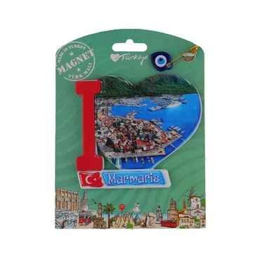 Toptan Marmaris Temalı Myros Kartonetli̇ Uv Ahşap Magnet - 11