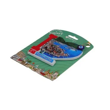Toptan Marmaris Temalı Myros Kartonetli̇ Uv Ahşap Magnet - 25